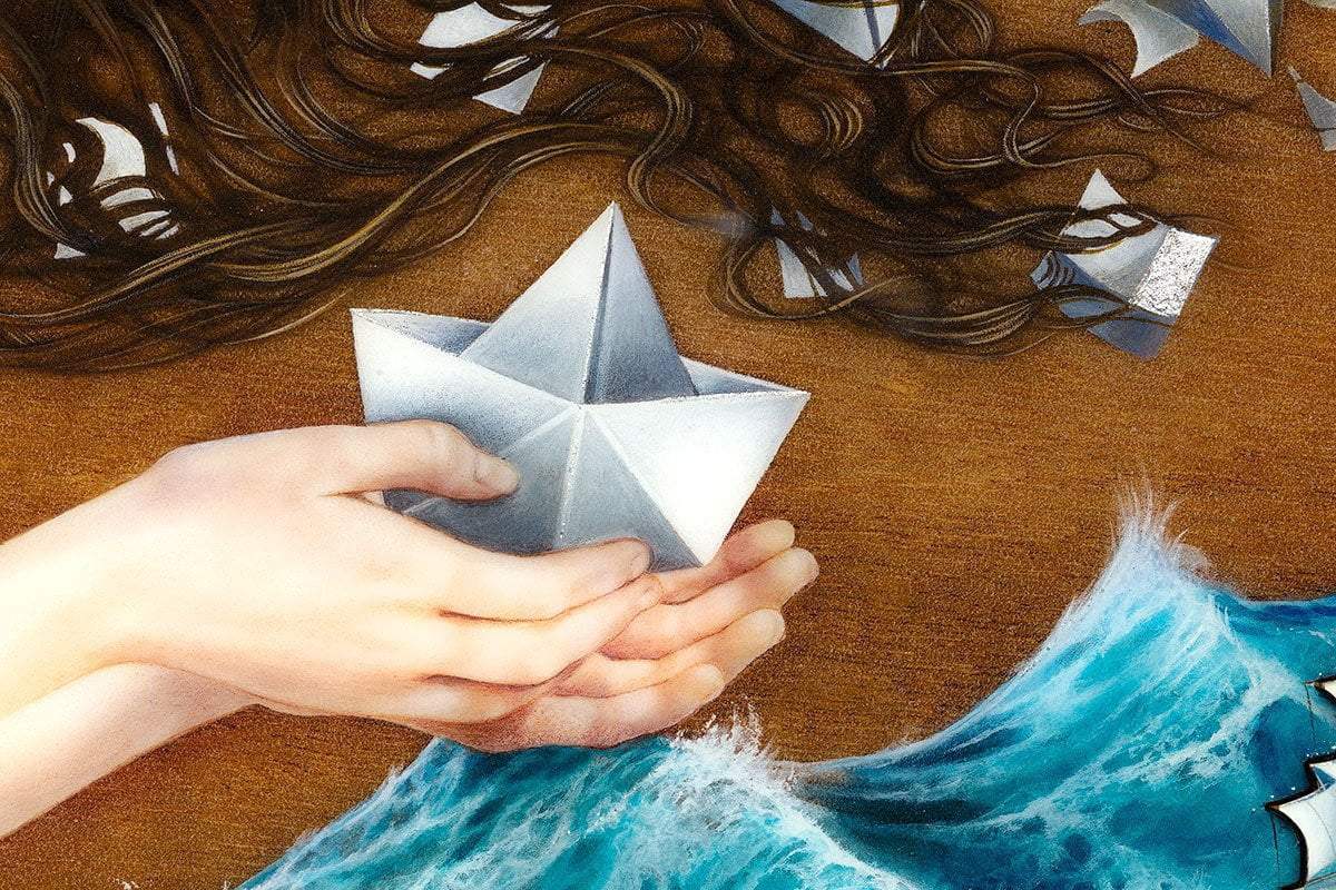 The Paper Boat - Edition by artist Kerry Darlington - Wyecliffe Galleries
