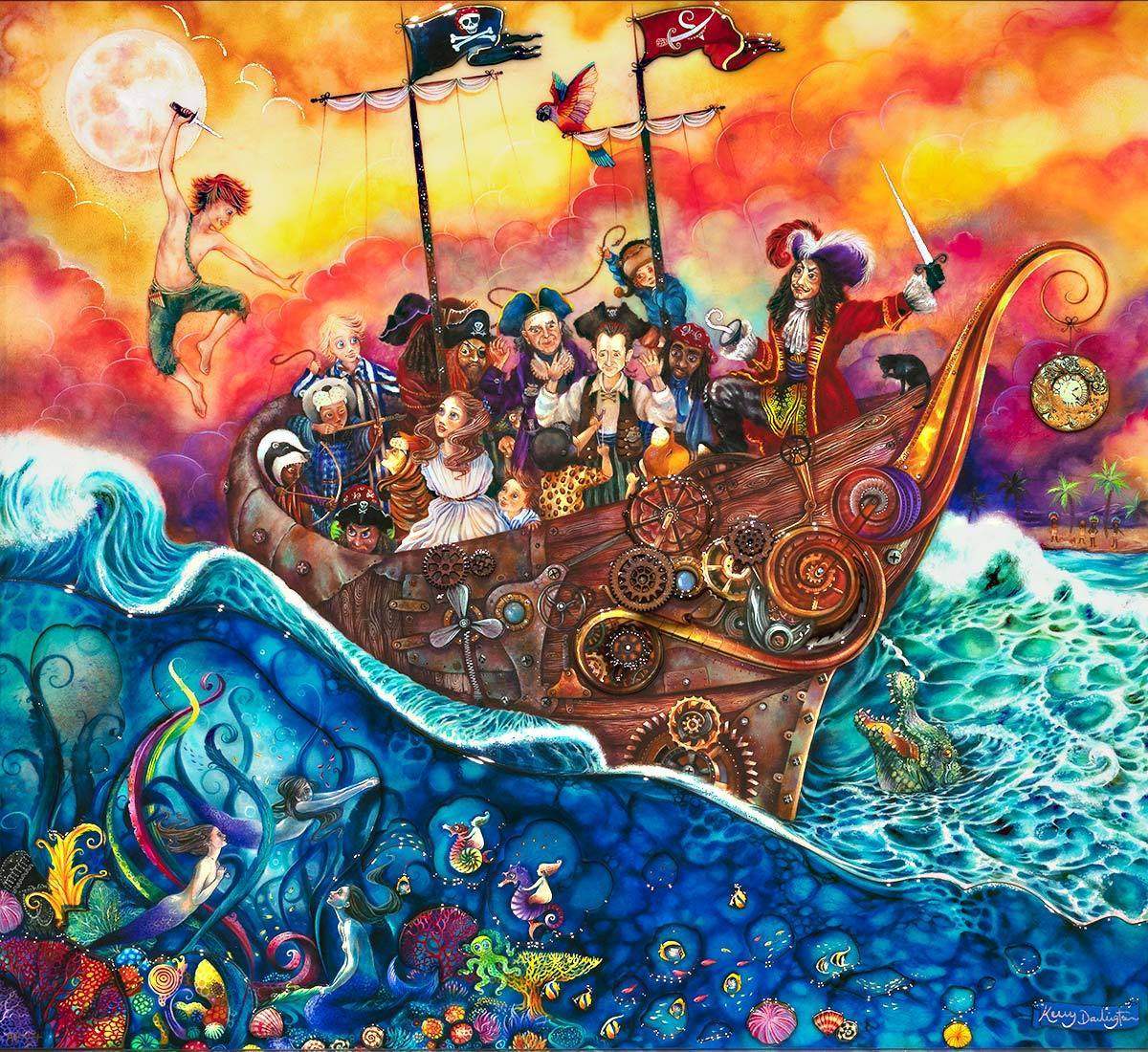 The Pirate Ship - Edition - SOLD OUT by artist Kerry Darlington - Wyecliffe Galleries