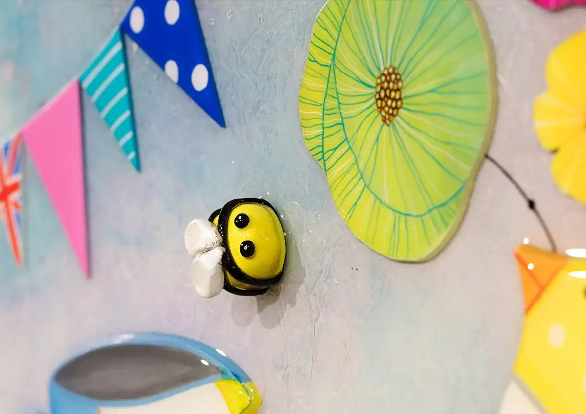 The Singing Kettle Travelling Tea Room - Original - SOLD by artist Kerry Darlington - Wyecliffe Galleries