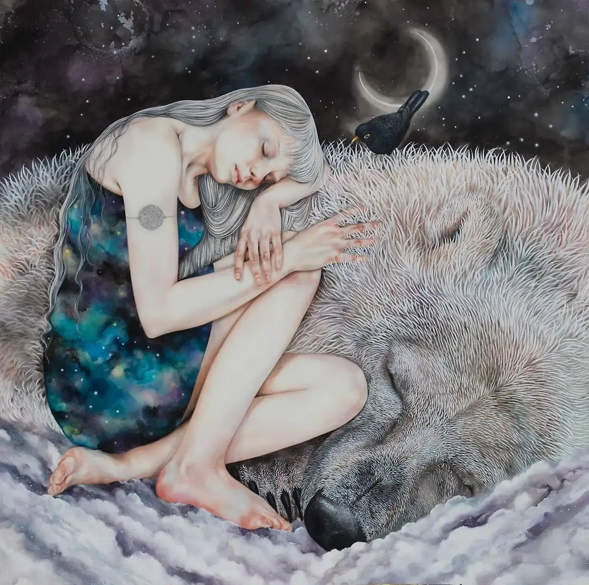 The Snow Queen Original - SOLD by artist Kerry Darlington - Wyecliffe Galleries