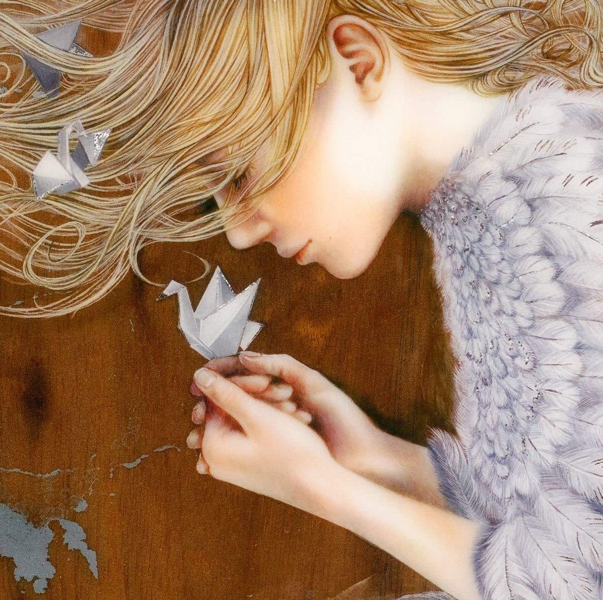 The Swan Princess - Boutique - SOLD by artist Kerry Darlington - Wyecliffe Galleries