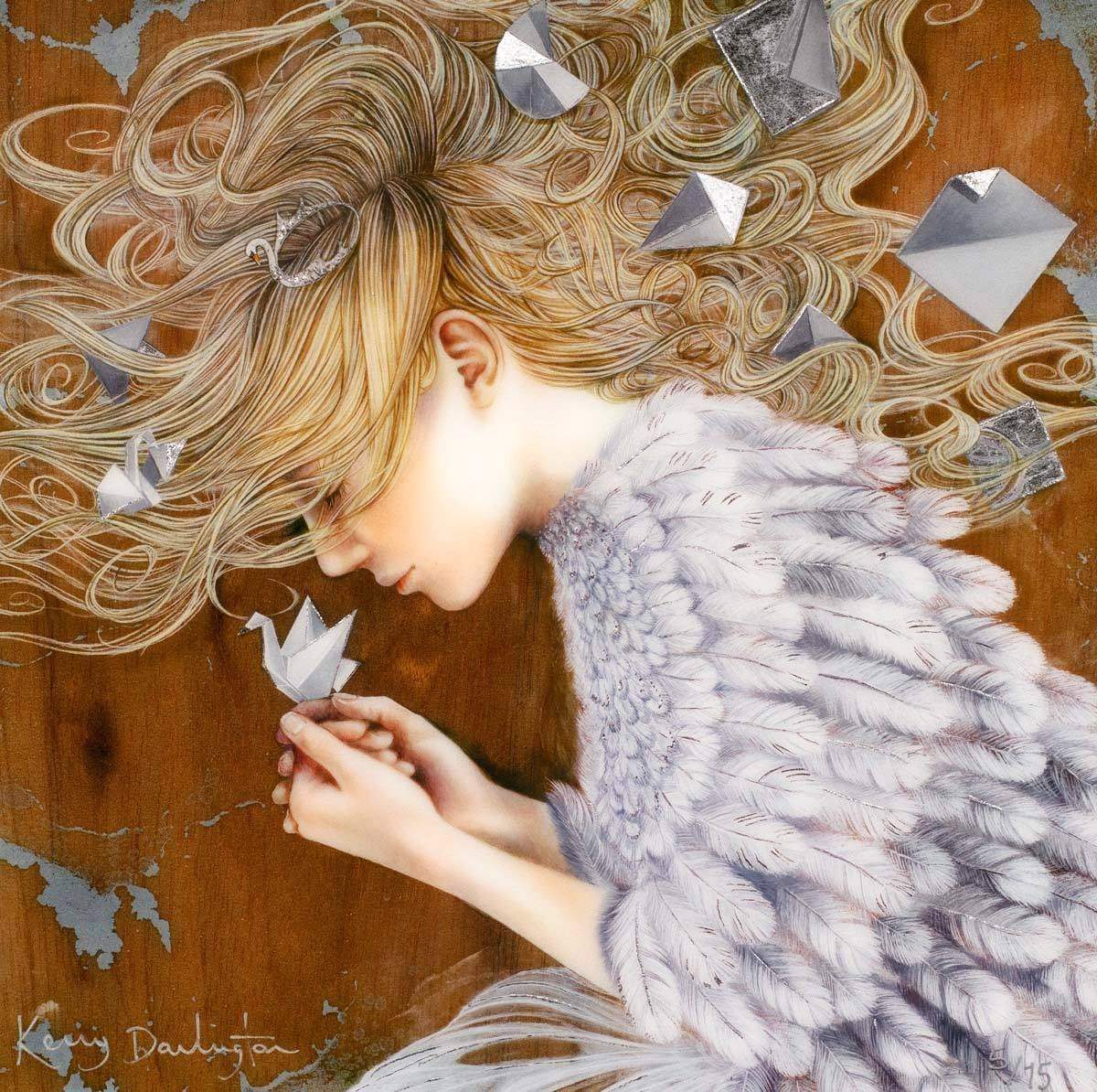 The Swan Princess - Boutique - SOLD by artist Kerry Darlington - Wyecliffe Galleries