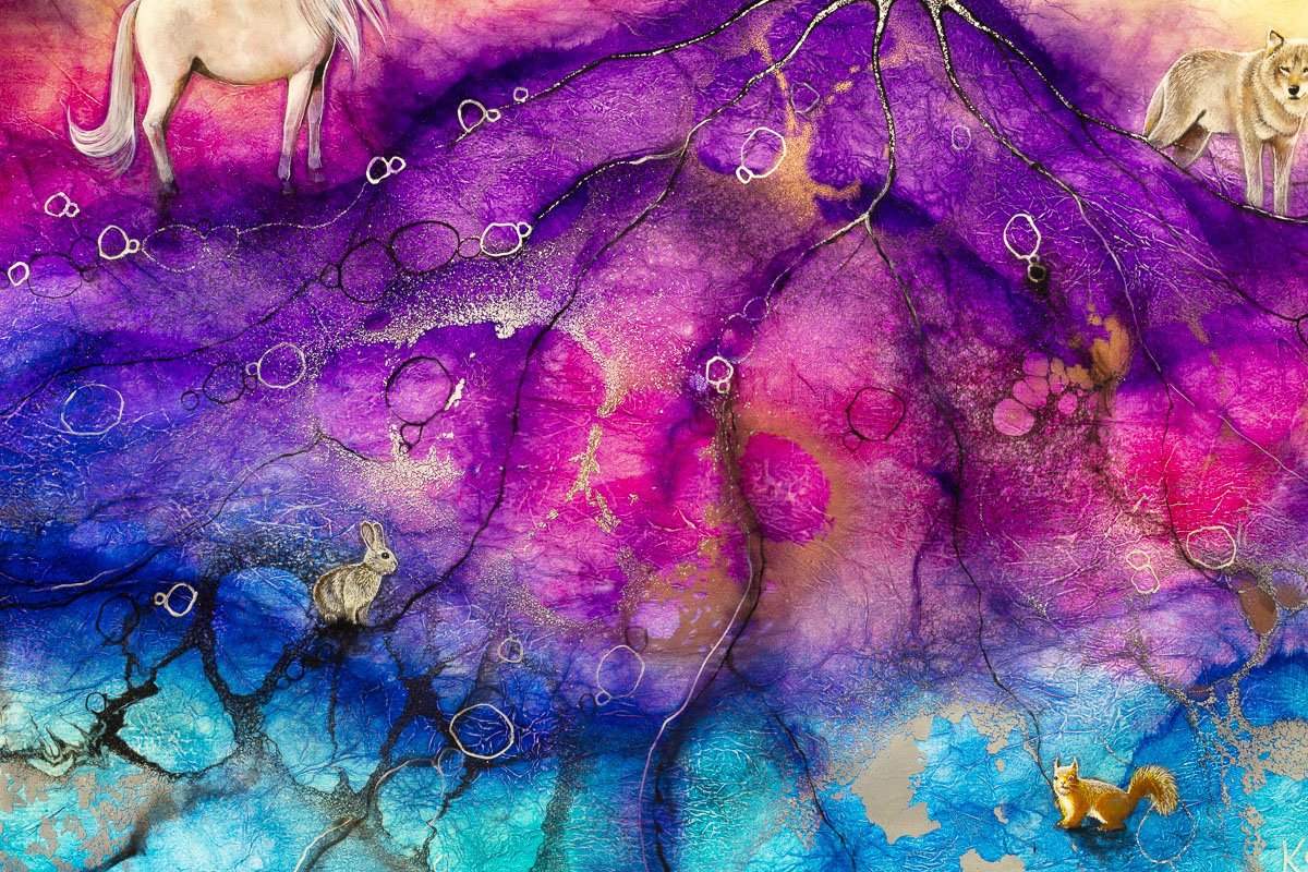 The Universe's Song - Original - SOLD by artist Kerry Darlington - Wyecliffe Galleries