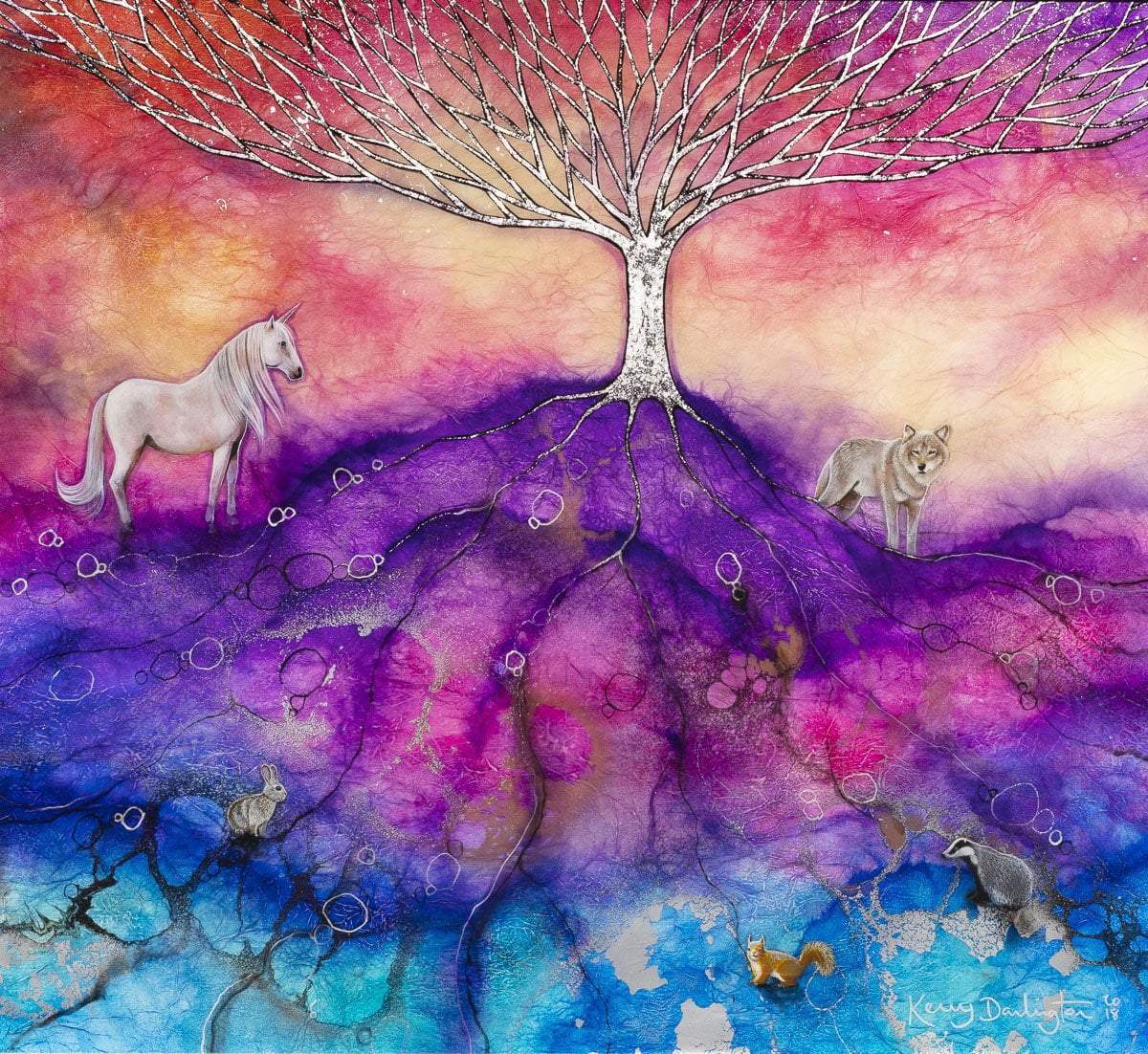 The Universe's Song - Original - SOLD by artist Kerry Darlington - Wyecliffe Galleries