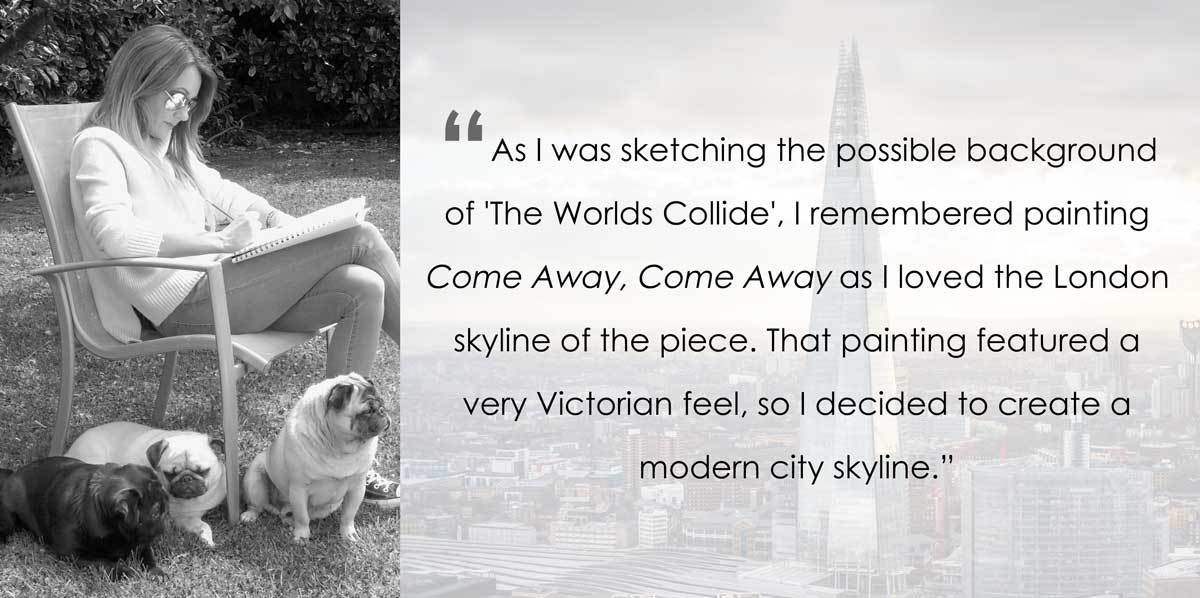 The Worlds Collide - Edition - SOLD by artist Kerry Darlington - Wyecliffe Galleries