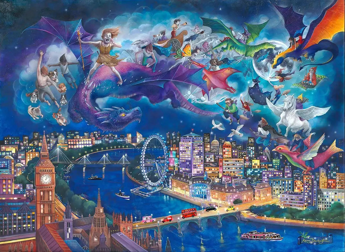 The Worlds Collide - Original - SOLD by artist Kerry Darlington - Wyecliffe Galleries