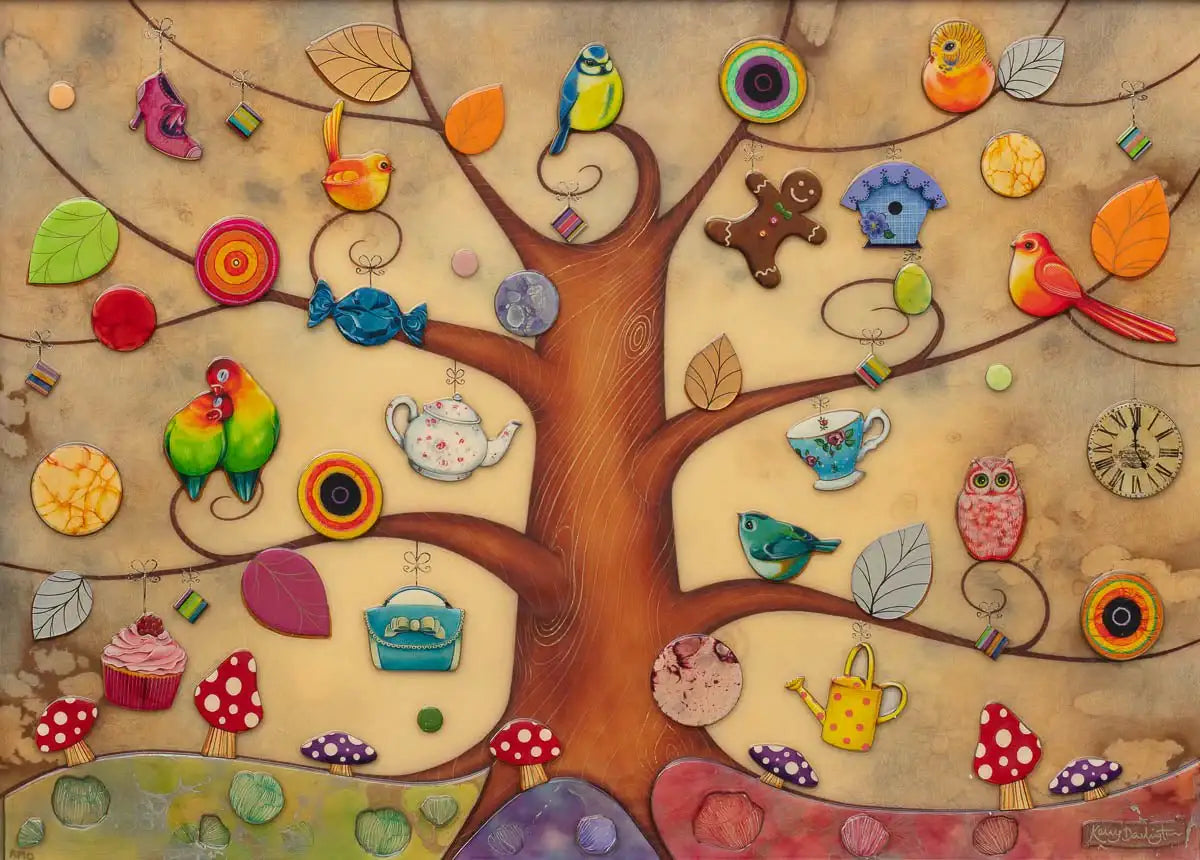 Tree of Gifts - Unique Edition by artist Kerry Darlington - Wyecliffe Galleries