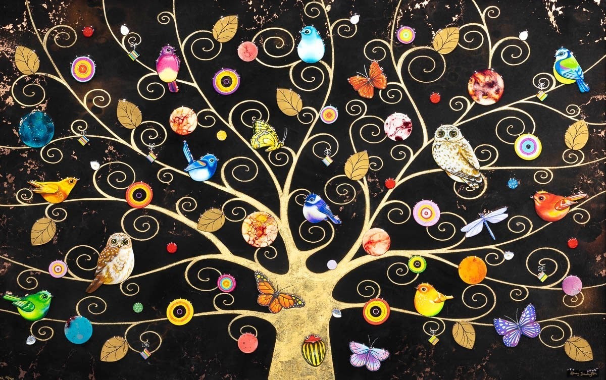 Tree of Life Gold Deluxe Edition - SOLD OUT Kerry Darlington Framed