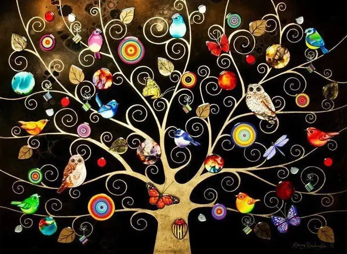 Tree of Life Gold - Edition by artist Kerry Darlington - Wyecliffe Galleries