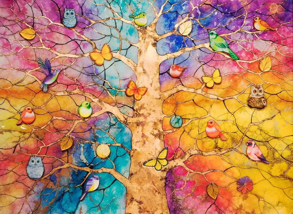 Tree Song - SOLD by artist Kerry Darlington - Wyecliffe Galleries