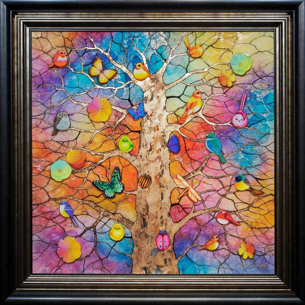 Tree Stories - Original - SOLD by artist Kerry Darlington - Wyecliffe Galleries