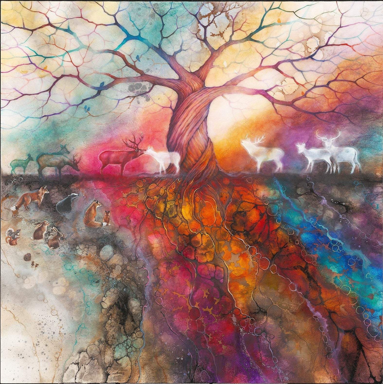 Twin Flames - Original - SOLD by artist Kerry Darlington - Wyecliffe Galleries