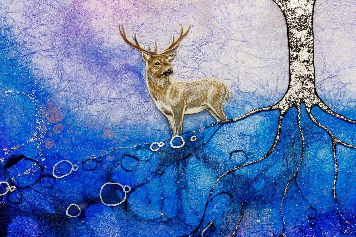 Under My Branches - Original - SOLD by artist Kerry Darlington - Wyecliffe Galleries