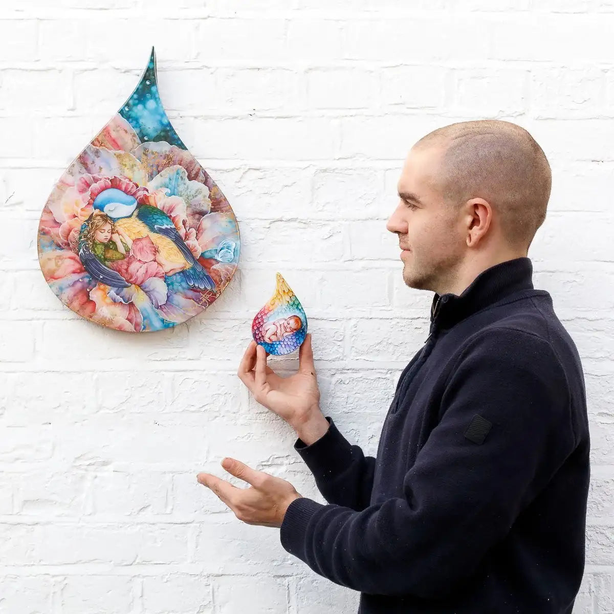 Under My Wing - Edition by artist Kerry Darlington - Wyecliffe Galleries