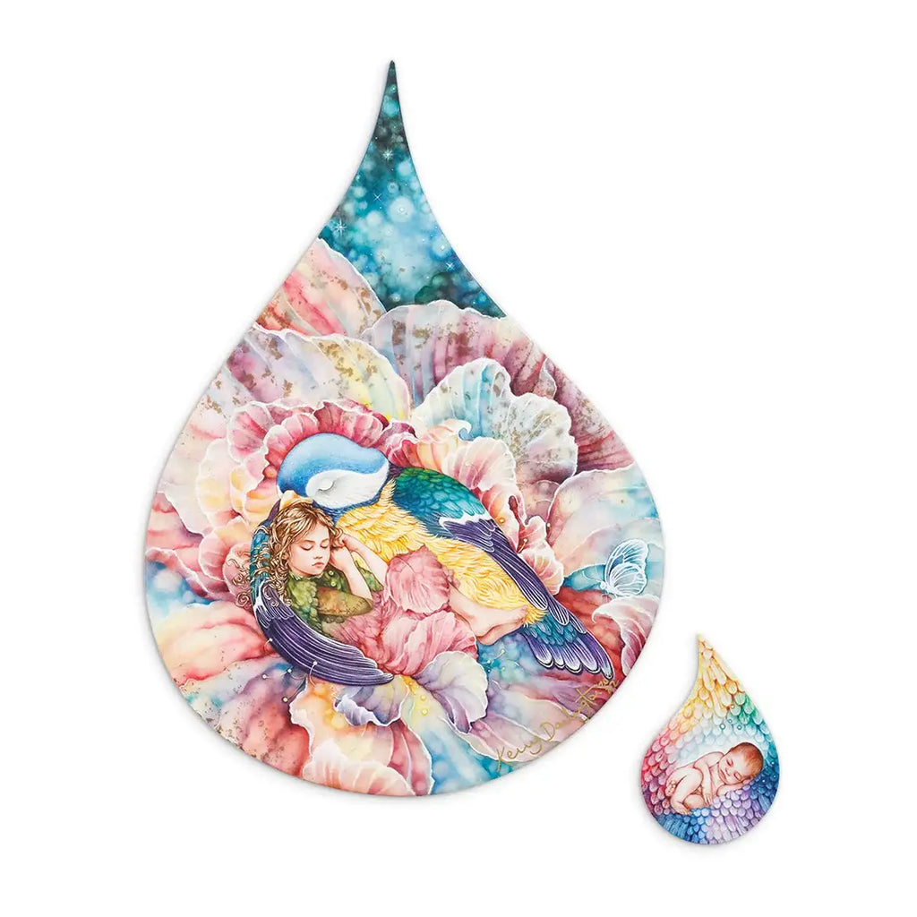 Under My Wing - Original - SOLD by artist Kerry Darlington - Wyecliffe Galleries