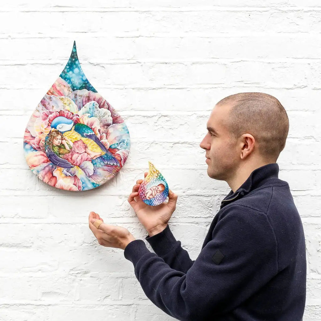 Under My Wing - Original - SOLD by artist Kerry Darlington - Wyecliffe Galleries