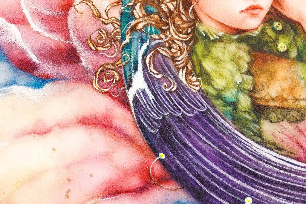 Under My Wing - Original - SOLD by artist Kerry Darlington - Wyecliffe Galleries