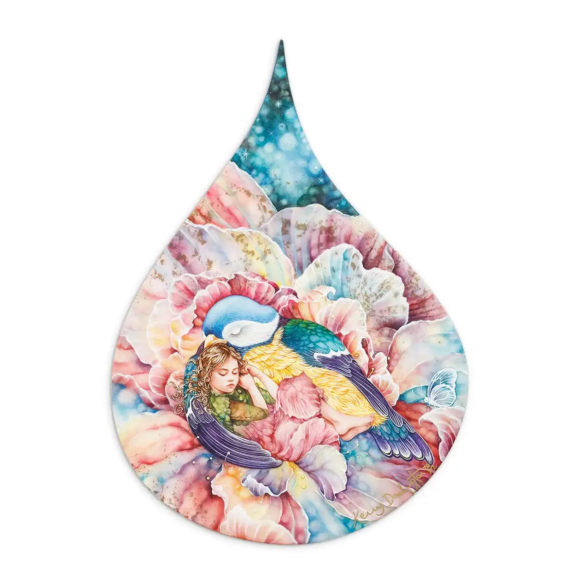 Under My Wing - Original - SOLD by artist Kerry Darlington - Wyecliffe Galleries