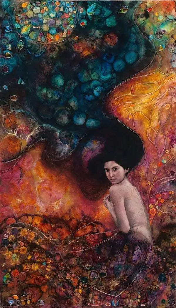 Undine - Original - SOLD by artist Kerry Darlington - Wyecliffe Galleries