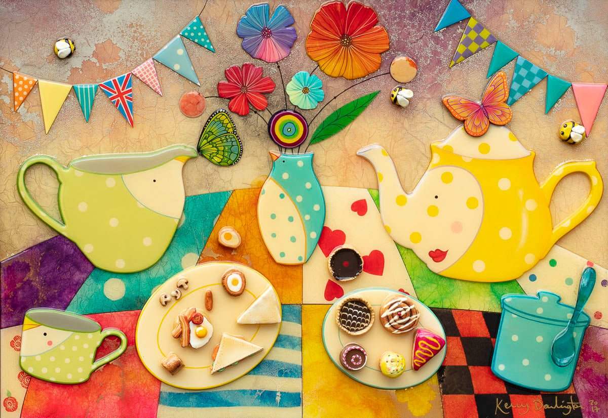 Victoria and Albert Olde Tea Shoppe - Original - SOLD by artist Kerry Darlington - Wyecliffe Galleries