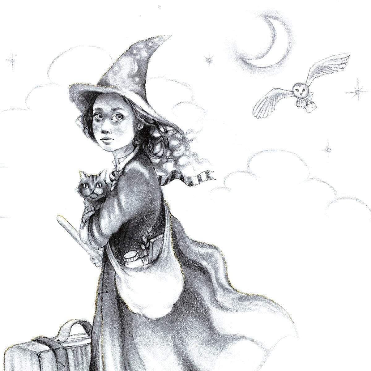 Waiting for the Night Bus Sketch - Edition by artist Kerry Darlington - Wyecliffe Galleries