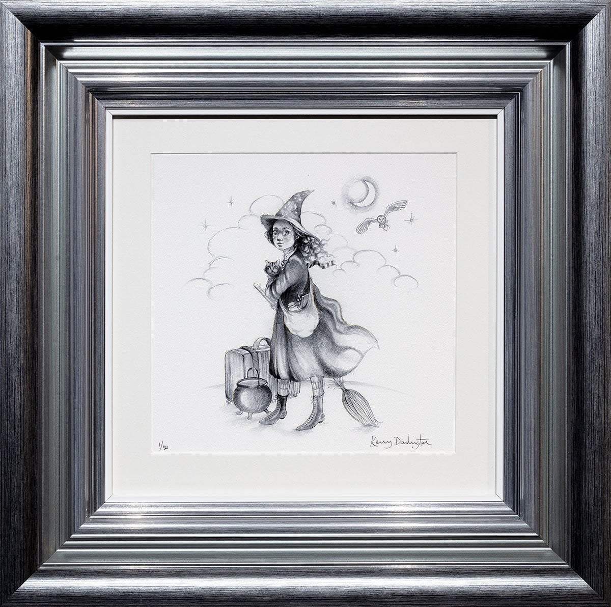 Waiting for the Night Bus Sketch - Edition by artist Kerry Darlington - Wyecliffe Galleries