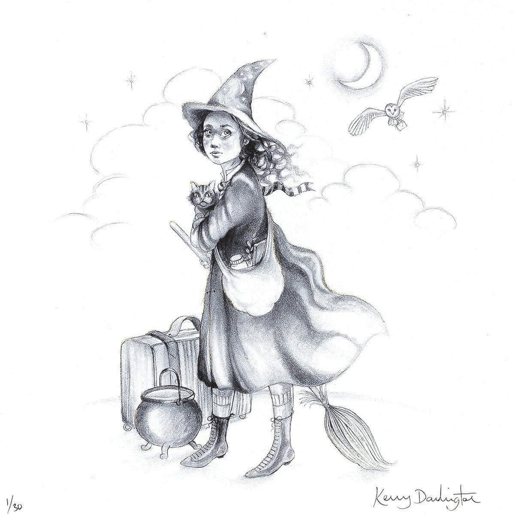 Waiting for the Night Bus Sketch - Edition by artist Kerry Darlington - Wyecliffe Galleries