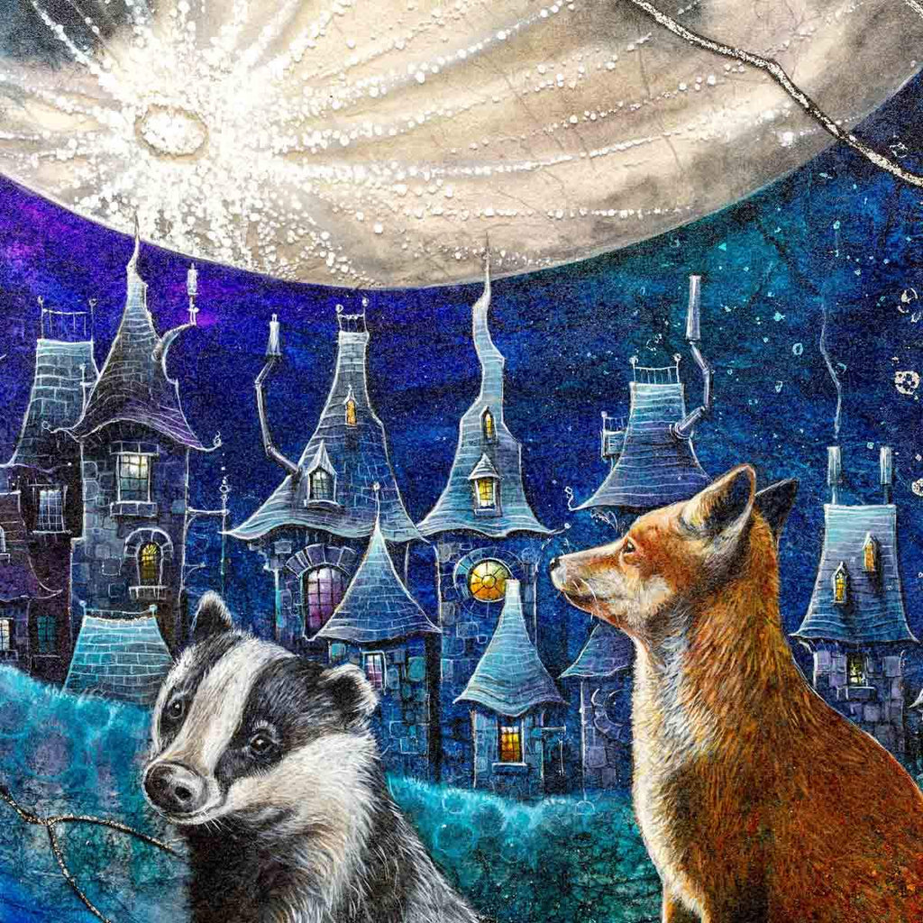 Walking Each Other Home - Original - SOLD by artist Kerry Darlington - Wyecliffe Galleries