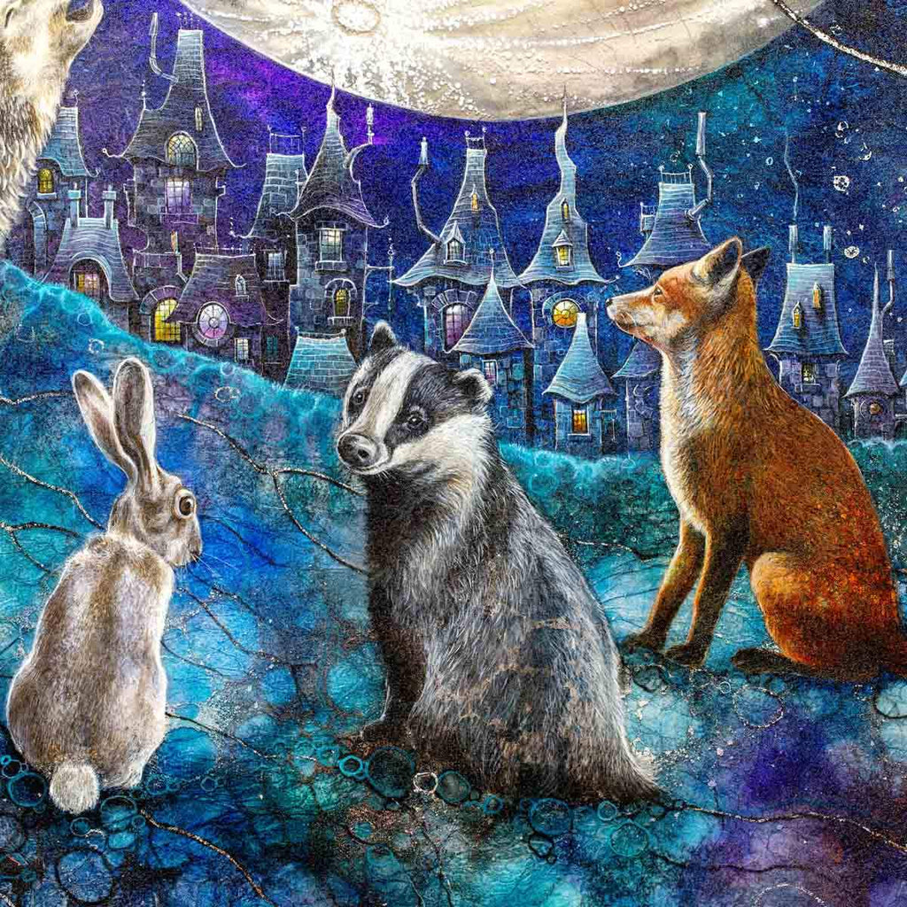 Walking Each Other Home - Original - SOLD by artist Kerry Darlington - Wyecliffe Galleries