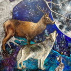 Walking Each Other Home - Original - SOLD by artist Kerry Darlington - Wyecliffe Galleries