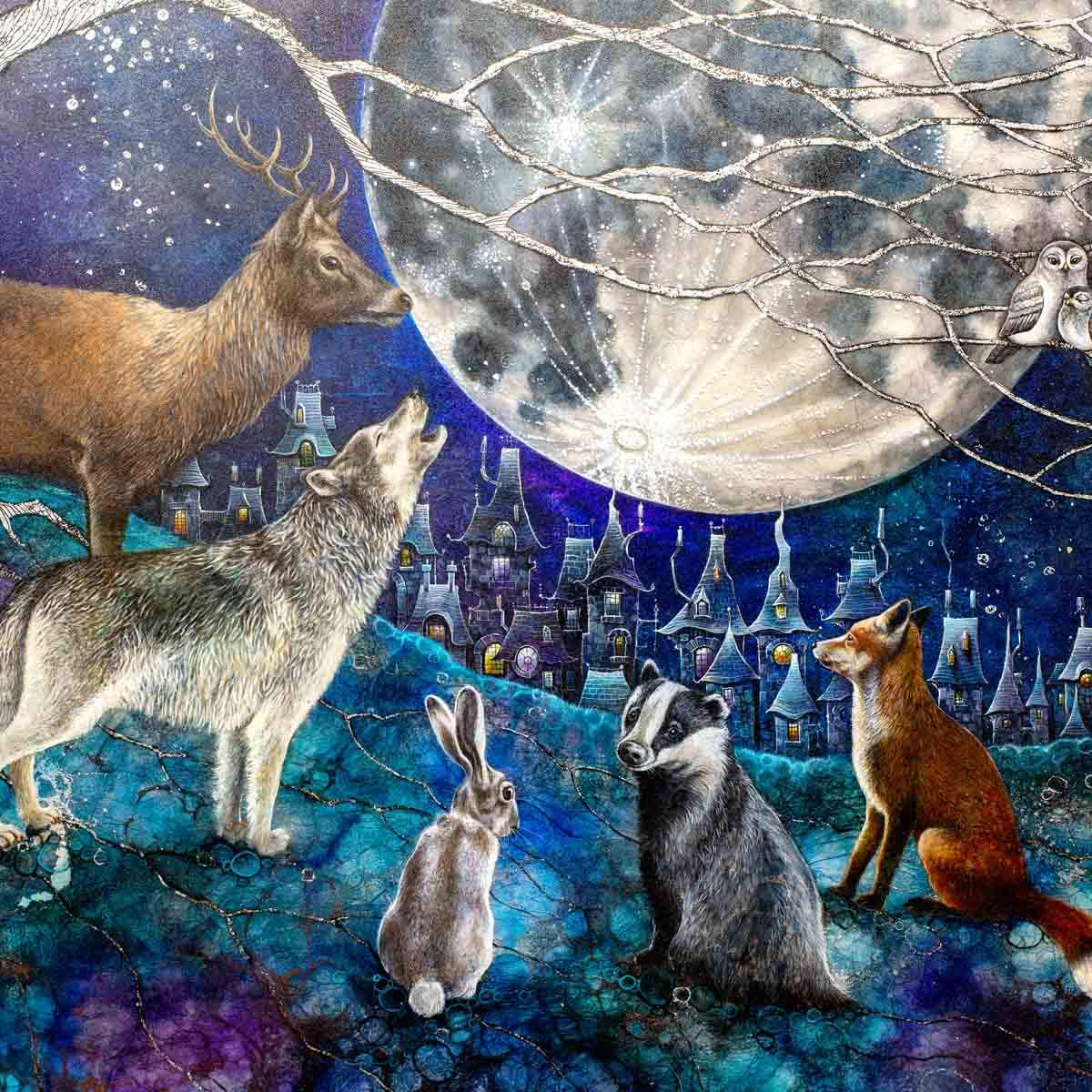 Walking Each Other Home - Original - SOLD by artist Kerry Darlington - Wyecliffe Galleries