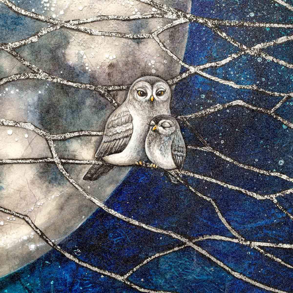 Walking Each Other Home - Original - SOLD by artist Kerry Darlington - Wyecliffe Galleries
