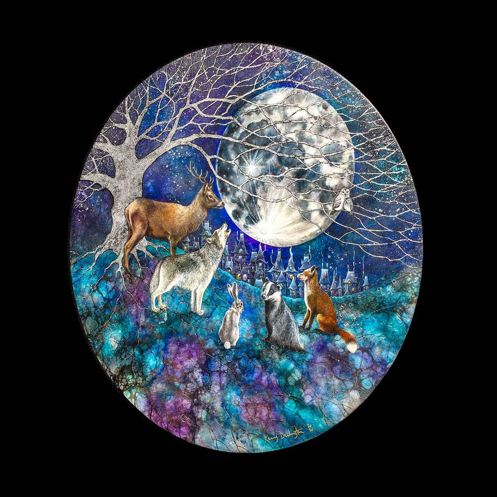 Walking Each Other Home - Original - SOLD by artist Kerry Darlington - Wyecliffe Galleries