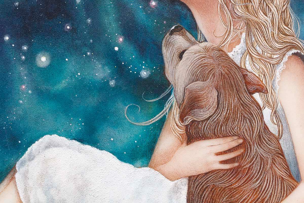 Waterfall Skies - Original - SOLD by artist Kerry Darlington - Wyecliffe Galleries