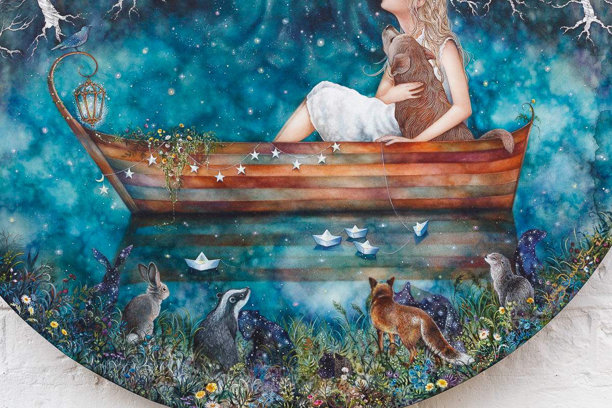 Waterfall Skies - Original - SOLD by artist Kerry Darlington - Wyecliffe Galleries