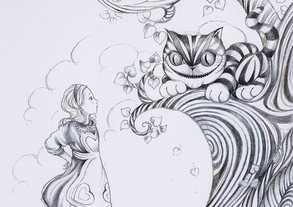 We're All Mad Here Sketch - Edition - SOLD OUT by artist Kerry Darlington - Wyecliffe Galleries