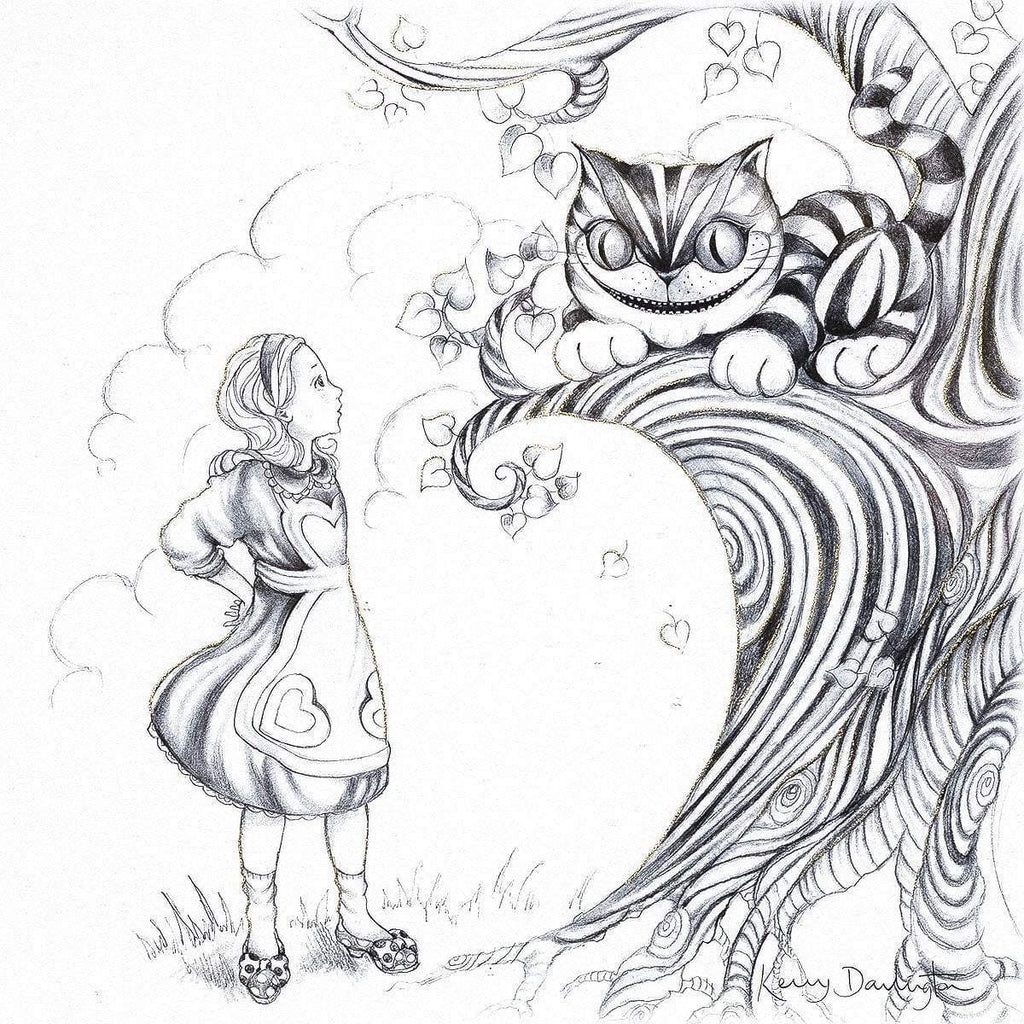 We're All Mad Here Sketch - Edition - SOLD OUT by artist Kerry Darlington - Wyecliffe Galleries