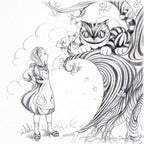 We're All Mad Here Sketch - Edition - SOLD OUT by artist Kerry Darlington - Wyecliffe Galleries