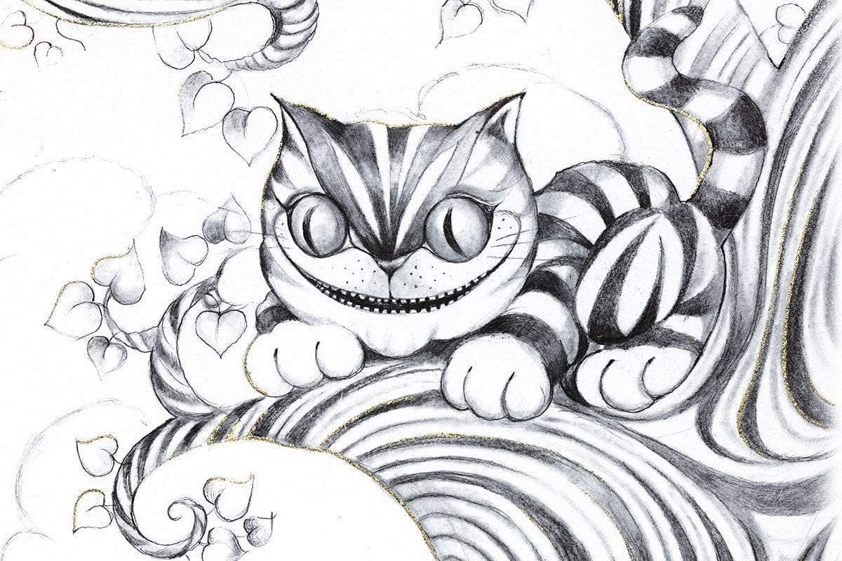 We're All Mad Here Sketch - Edition - SOLD OUT by artist Kerry Darlington - Wyecliffe Galleries