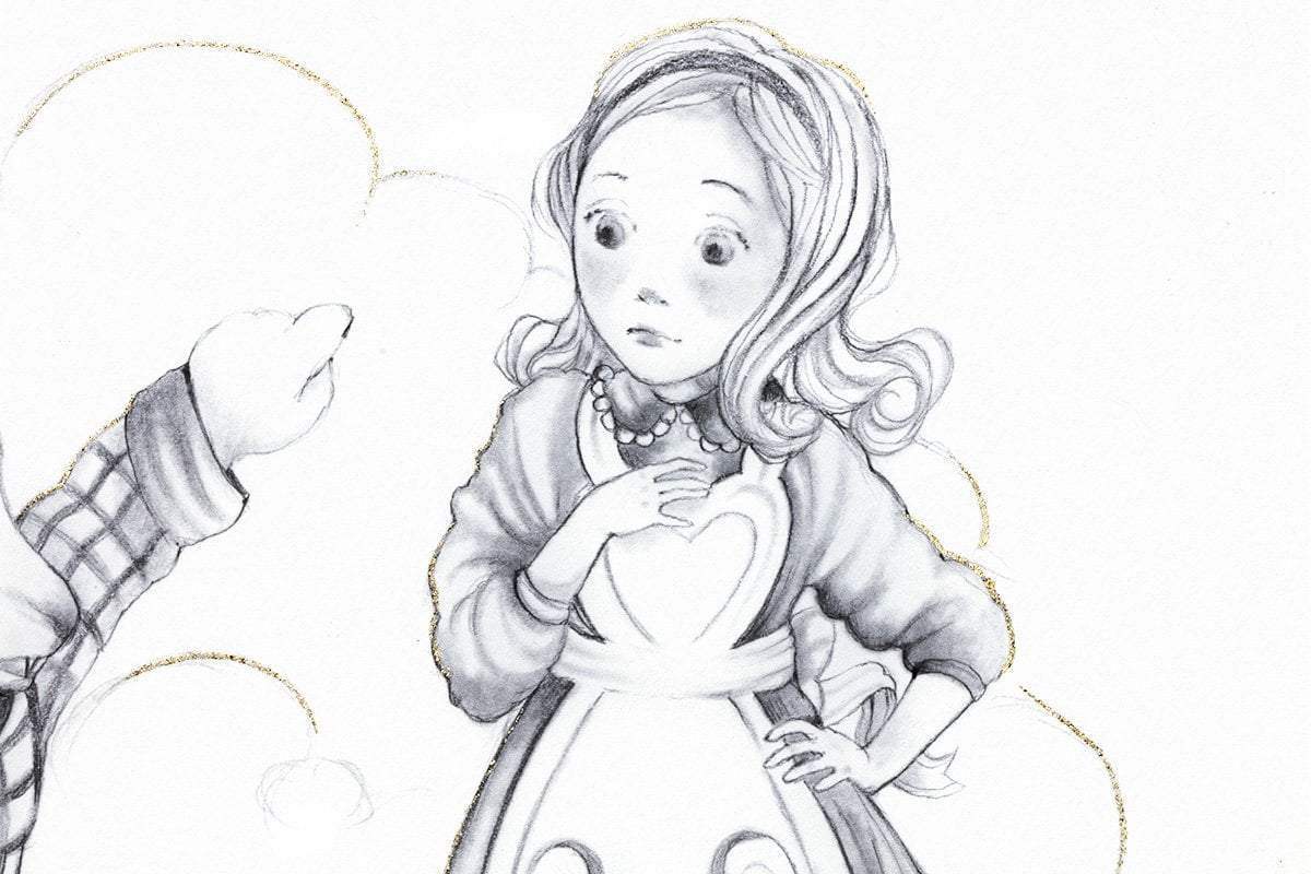 We're All Mad Here Sketch - Edition - SOLD OUT by artist Kerry Darlington - Wyecliffe Galleries