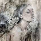 Wild Embers - Original - SOLD by artist Kerry Darlington - Wyecliffe Galleries