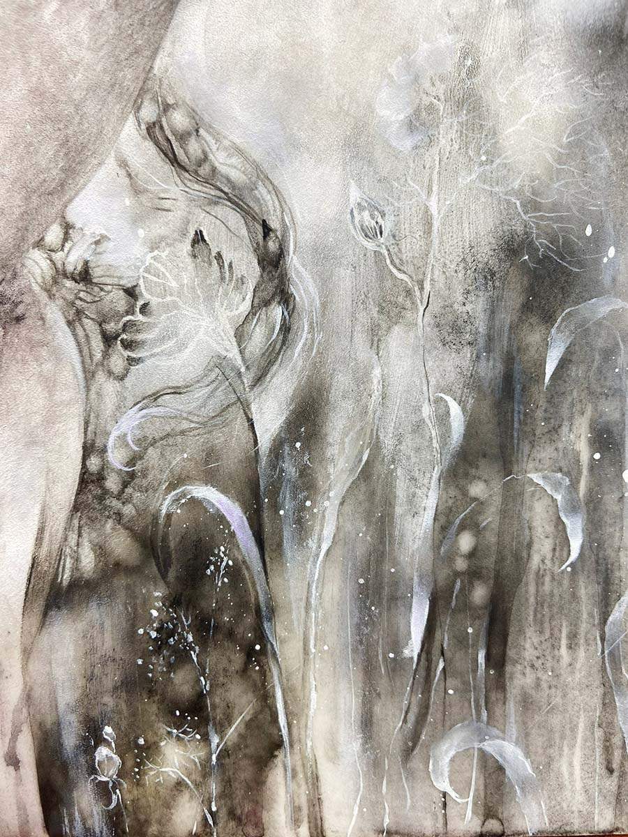 Wild Embers - Original - SOLD by artist Kerry Darlington - Wyecliffe Galleries