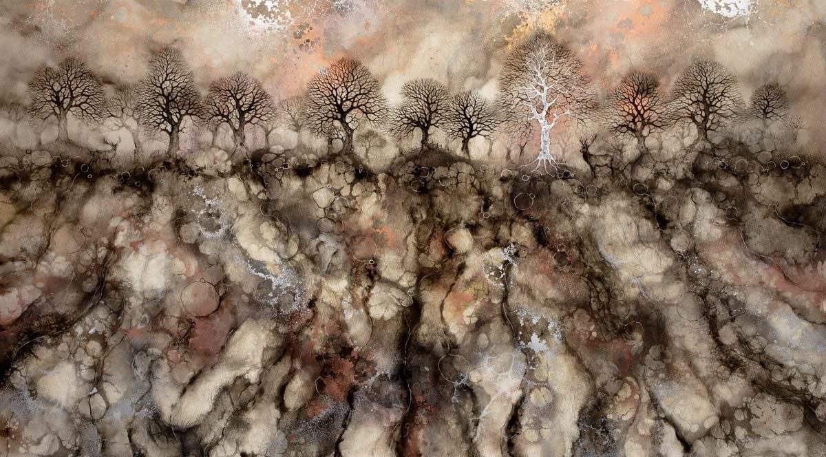 Winters Tale - Original - SOLD by artist Kerry Darlington - Wyecliffe Galleries