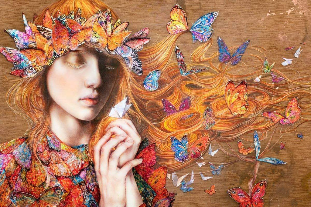 Wish Upon a Paper Butterfly - Edition by artist Kerry Darlington - Wyecliffe Galleries