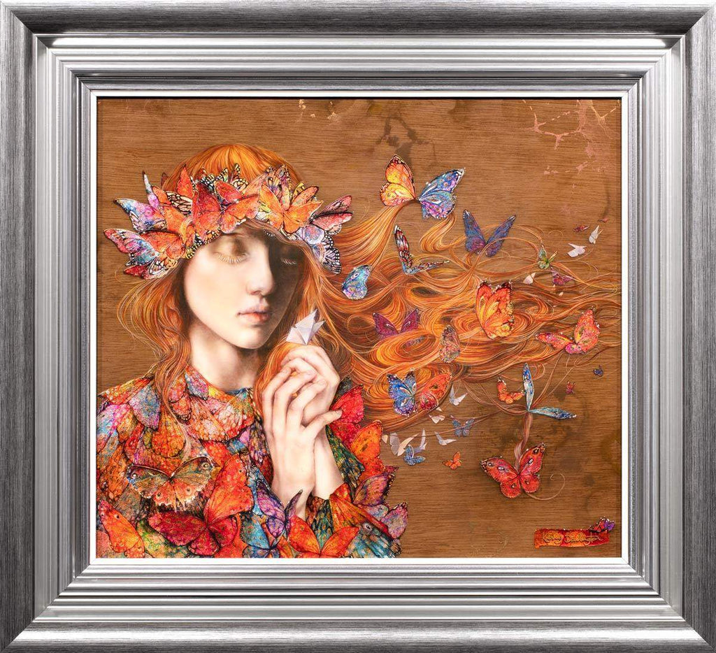 Wish Upon a Paper Butterfly - Edition by artist Kerry Darlington - Wyecliffe Galleries