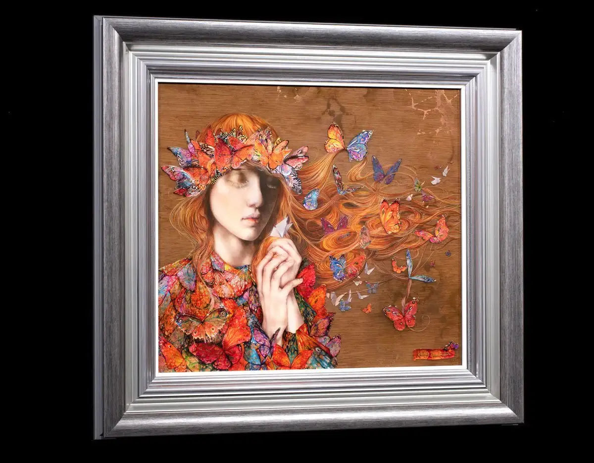 Wish Upon a Paper Butterfly - Edition by artist Kerry Darlington - Wyecliffe Galleries