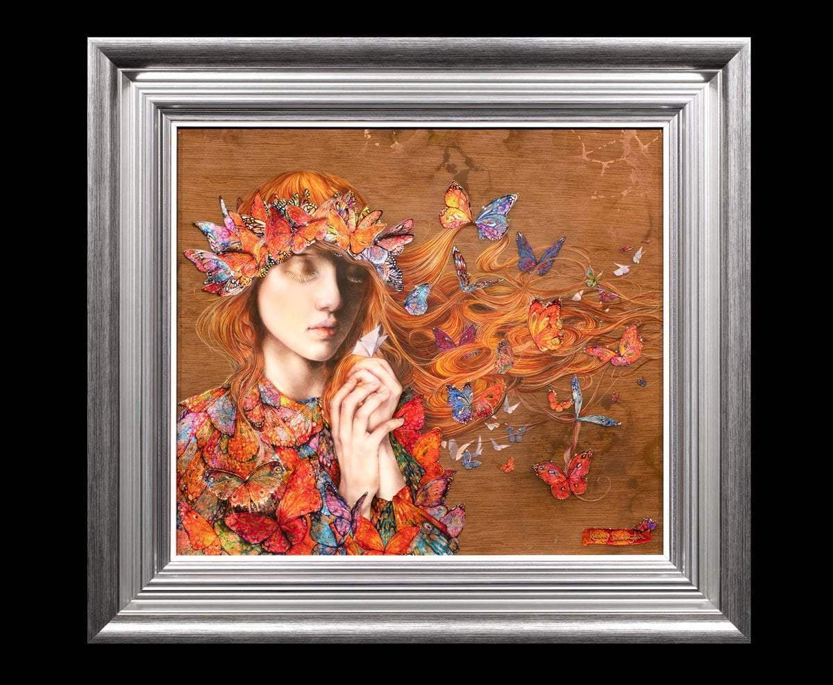 Wish Upon a Paper Butterfly - Edition by artist Kerry Darlington - Wyecliffe Galleries