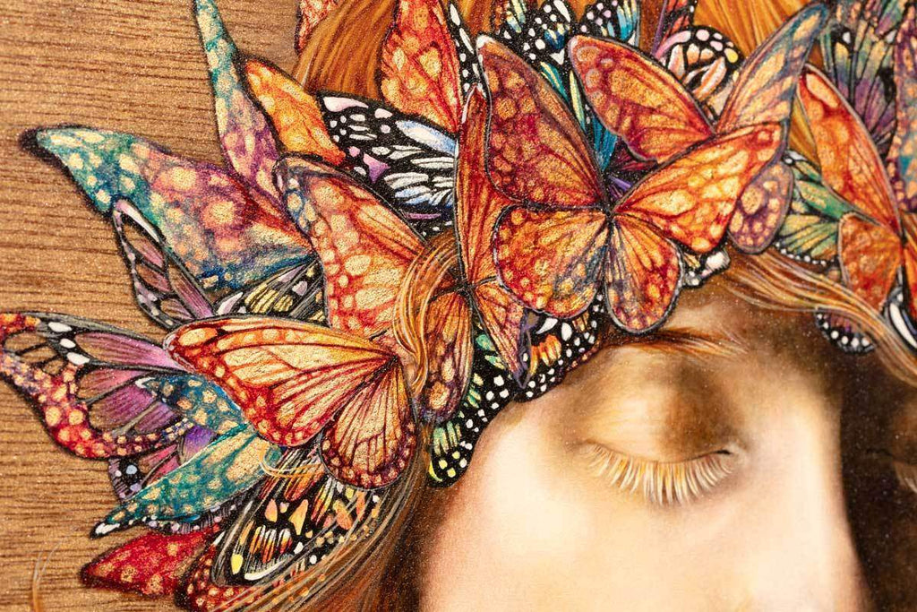 Wish Upon a Paper Butterfly - Published Original - SOLD by artist Kerry Darlington - Wyecliffe Galleries