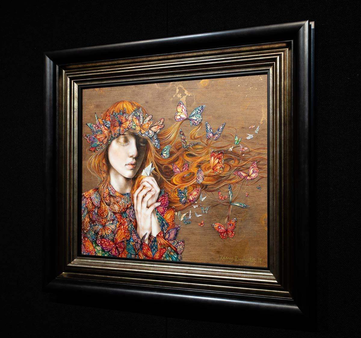 Wish Upon a Paper Butterfly - Published Original - SOLD by artist Kerry Darlington - Wyecliffe Galleries