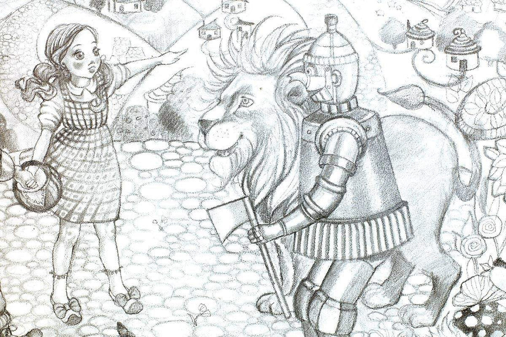 The Wonderful Wizard of Oz - Original Sketch - SOLD by artist Kerry Darlington - Wyecliffe Galleries